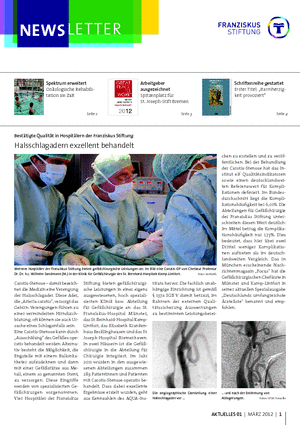 Newsletter 1/2012 März Franziskus Stiftung