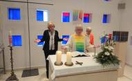 Gemeinsamer Segen zum Abschied: (v.l.) Barbara Portmann-Gawer, Pastoralreferentin Petra Wulowitsch, Anne Leber